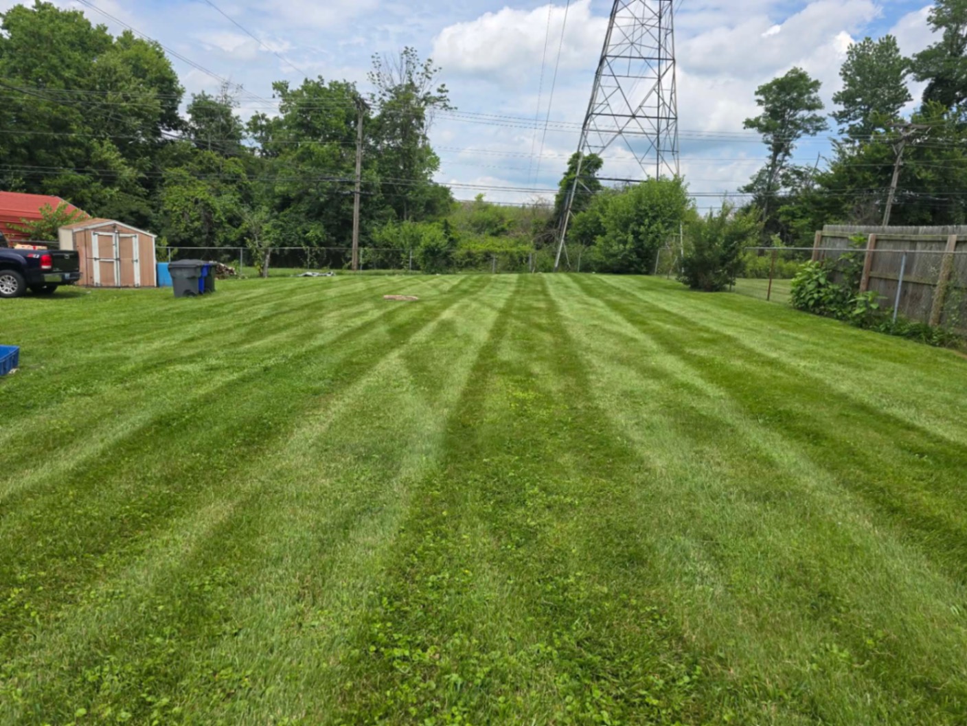 Backyard stripe cut