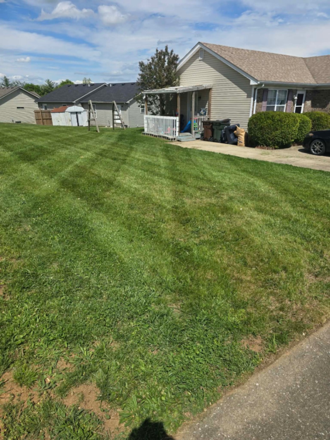 Side-yard stripe work